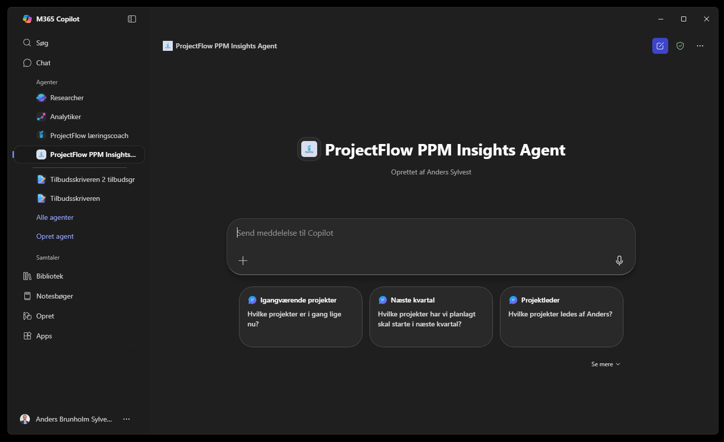 AI-agenter kan tale med ProjectFlow - Eksterne AI-agenter via standard REST API AI-agenter kan tale med ProjectFlow - Eksterne AI-agenter via standard REST API